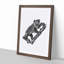 Koala Bear Illustration in Black & White - Picture Frame Art Print-55641868-55641871