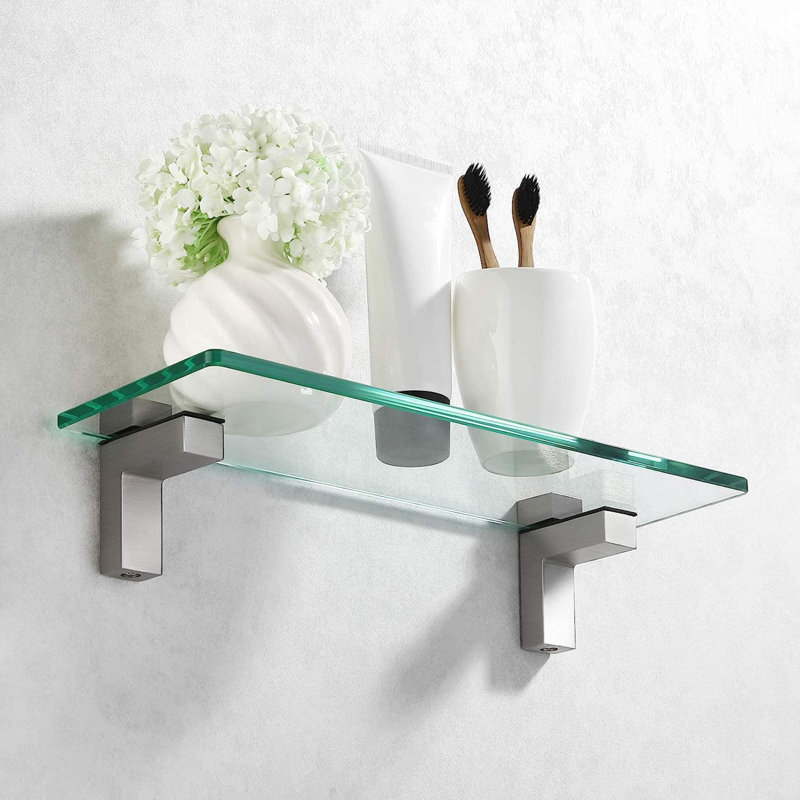 Floating Shelf, Brushed Nickel