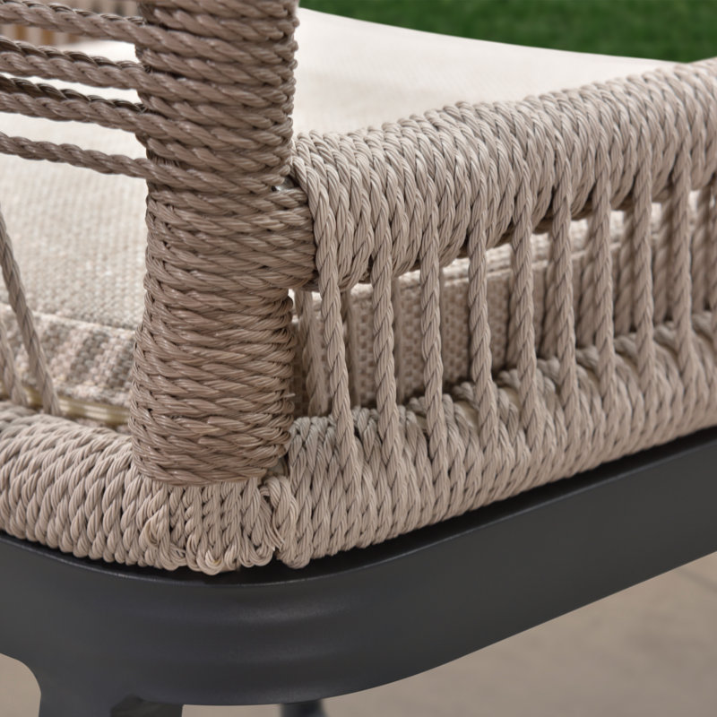 Tabouret de bar de terrasse Idlir avec coussin