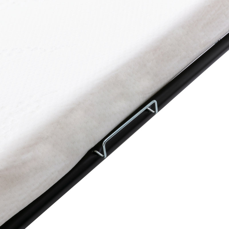 Canapé-lit escamotable avec canapé-lit et matelas à mémoire de forme simple, Lin brun