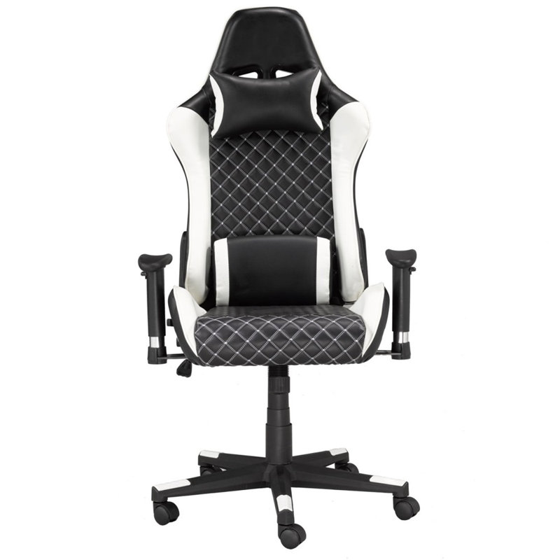 Fauteuil de jeu violet, noir / rouge, Noir / blanc