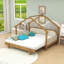 Lit simple en bois avec rails-922188981