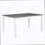 Ensemble de table et chaises de salle à manger en bois massif 7 pièces, table moderne de 58,5 pouces avec 6 chaises rembourrées (style X-Back) pour la cuisine, la salle à manger, deux tons gris et blanc-195037113-195037095