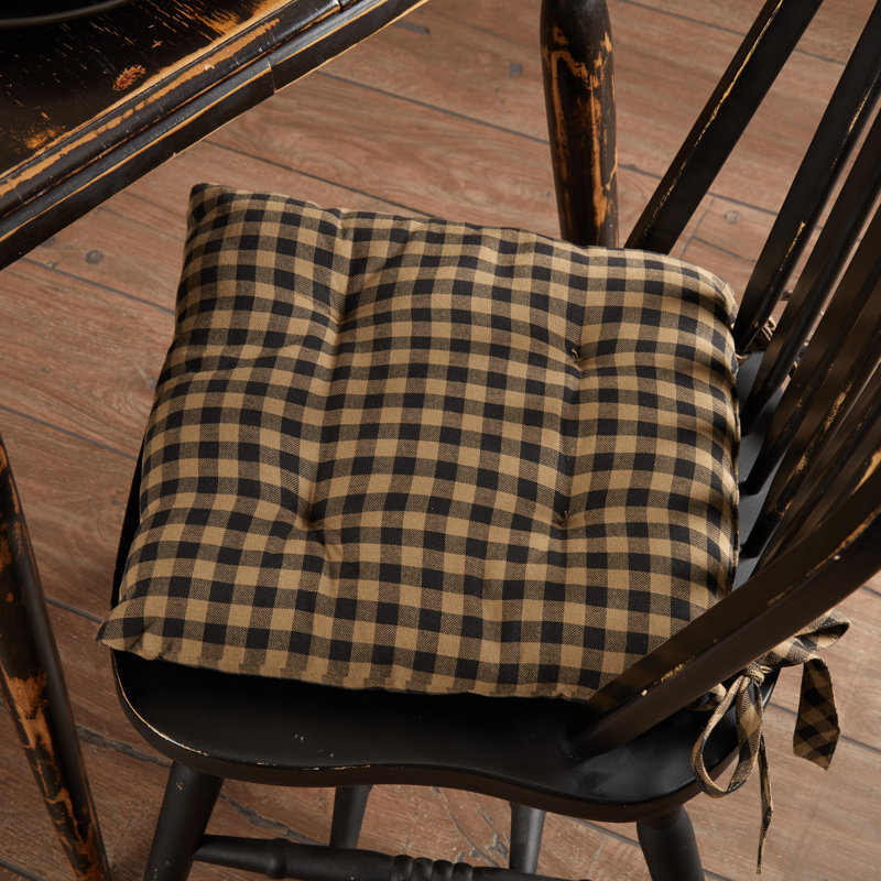 Coussin Aliosha, Noir champêtre / brun clair