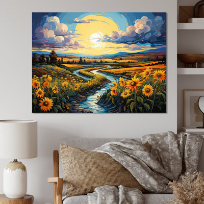 Benediktas, champ de tournesols français, charme champêtre IV - impression