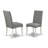 5 Piece Kitchen Table Set for 4 Includes a Rectangle Dining Room Table with Dropleaf and 4 Gray Linen Fabric Upholstered Chairs, Linen White-1234942953-1234942954-1234942955