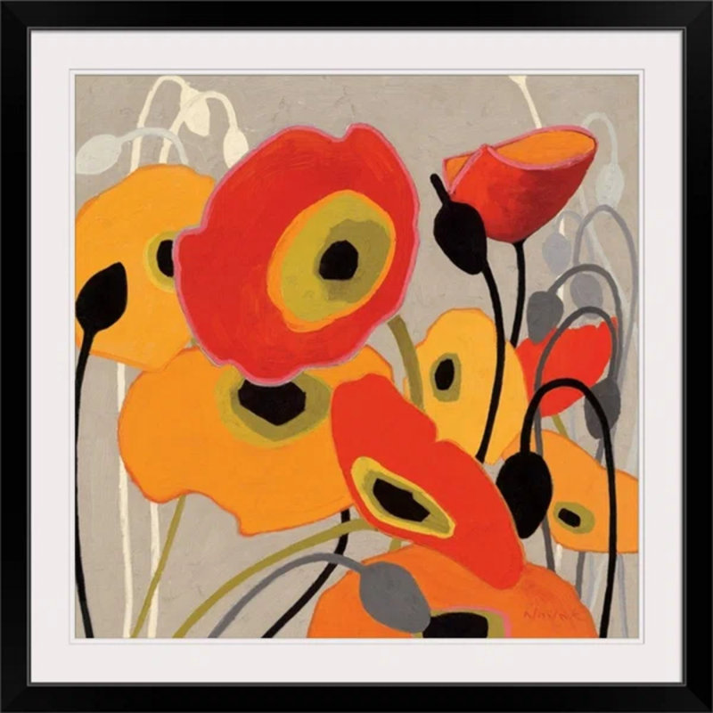 « i » par shirley novak, reproduction d’art Mango Tango, H 20 po x l 20 po, Impression encadrée, Noir
