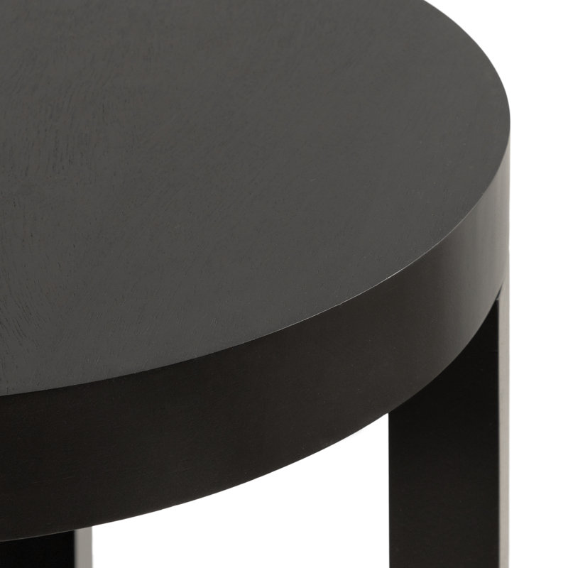 Solid Wood End Table, Black