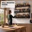 Wine Bottle & Glass Rack Black