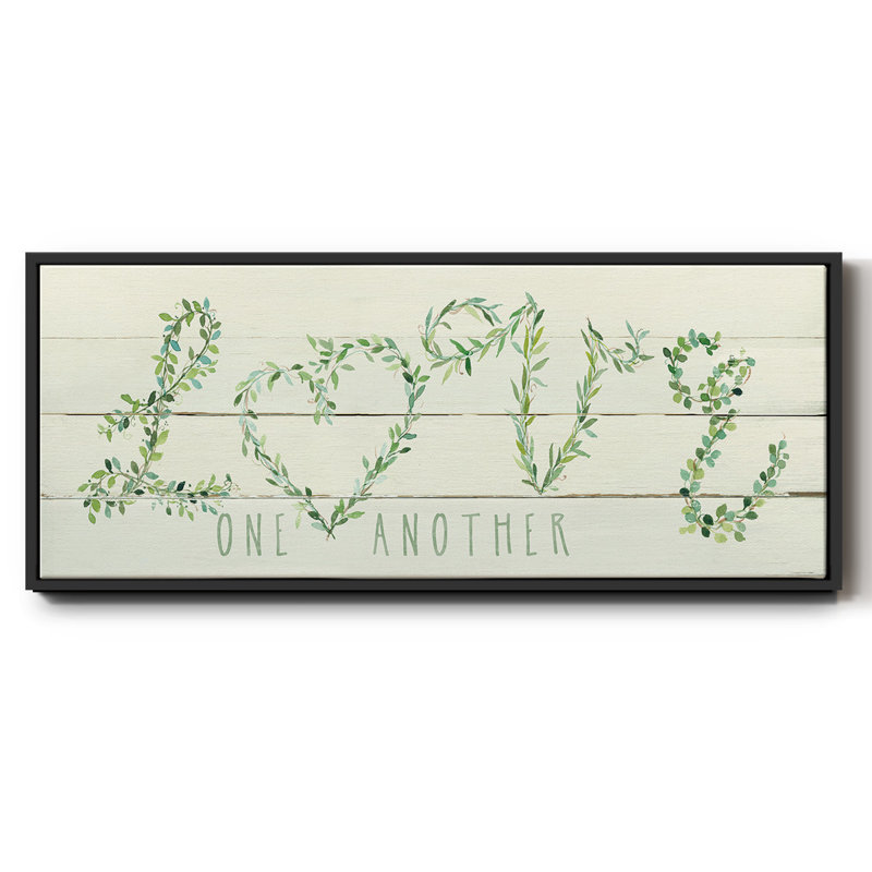 Shiplap Vines Love - toile encadrée