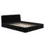 Grand lit plateforme tapissier, lit rembourré en molleton berbère avec support en lattes de bois, aucun sommier tapissier requis-352140600