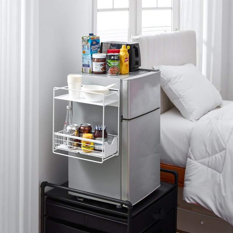 DormCo Mini Fridge Magnetic Shelf, White