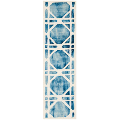 Dip Dye Hand Tufted Wool Geometric Rug