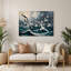 Oiseaux, art mural gris en métal-1361293023
