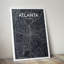 Atlanta City Map - No Frame Print-739270691
