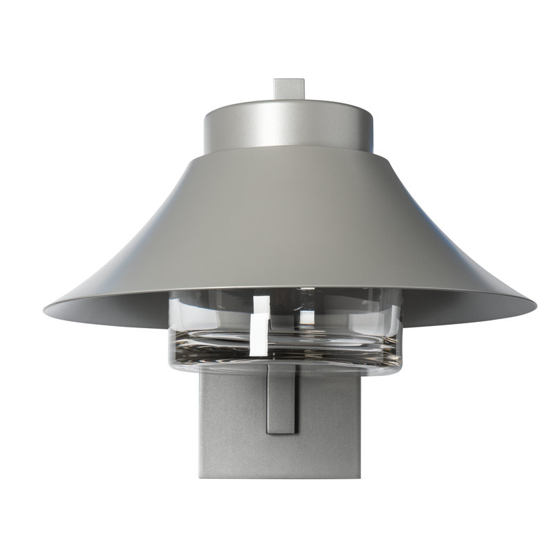 Stowe Outdoor Wall Sconce, 12.8" H x 15.6" W x 17.4" D, Coastal Burnished Steel