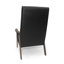 Chaise d'appoint Classy Mid-Century, noir mat, détails, base en bois d'hévéa robuste pour le salon-1612398844