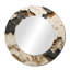 Collage de rivière africain beige et brun - formes uniques abstraites, grand miroir mural rond beige, impression d'art en métal-99620560