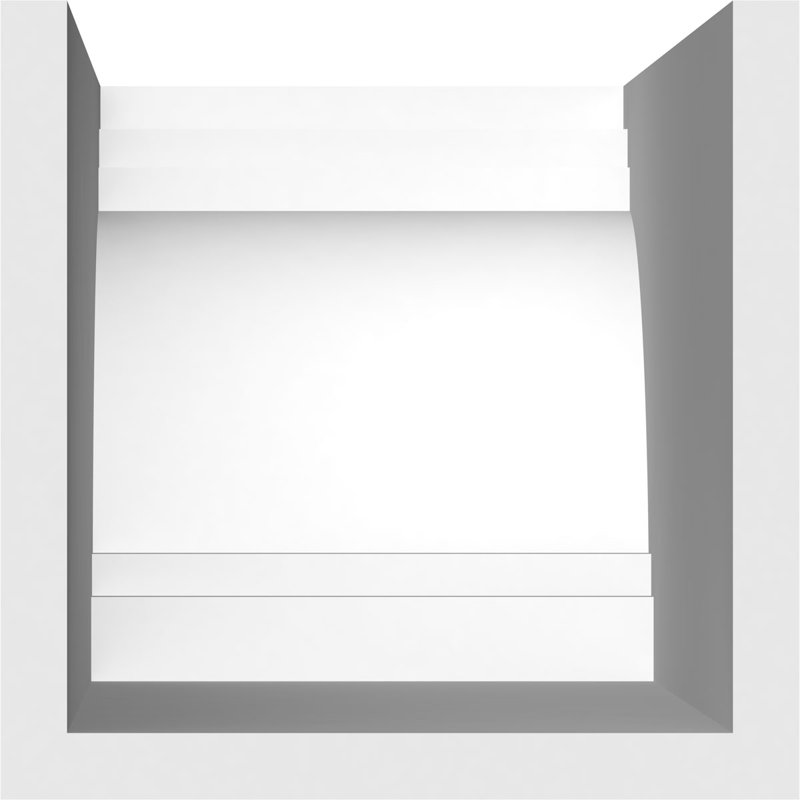 6"W x 6"H x 16"L Standard Pescadero Architectural Grade PVC Rafter Tail, 6"H x 6"W x 16"D