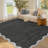 Machine Washable Rug Modern Scalloped Rug Non Slip, Neutral Indoor Carpet, Soft Non Shedding Floor Covering, Low Pile Thin Foldable Printed Mats for Living Room Bedroom Nursery-394214652