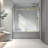 60*63 Brushed Gold Frameless One Fixed And One Shifted Shower Door,70MM 304 Stainless Steel Large Pulleys With Adjustable Soft Closing Function,With Nano Easy Cleaning,Stick Explosion-Proof Menbrance