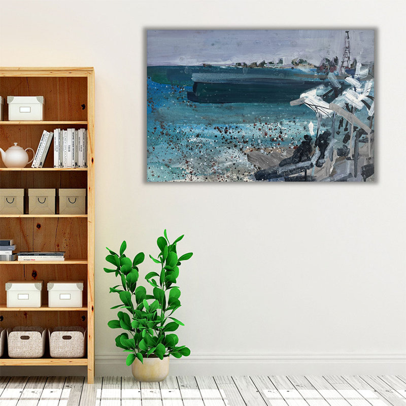 Beach Well - reproduction d'art sur toile, H 20 po x l 30 po