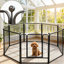 Parc pour chien, enclos extérieur pour animaux de compagnie à 8 panneaux, enclos d'exercice pour grands / moyens / petits chiens-124607315