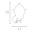 Carrico 50cm H Frosted Glass Outdoor Wall Lantern