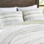 Literie en microfibre à imprimé géométrique à motif de losanges, taupe / bleu, double / grand pour le luxe