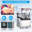 Machine à neige fondue commerciale 30L à deux cuves - 700W en acier inoxydable avec boissons glacées et margarita, blanc