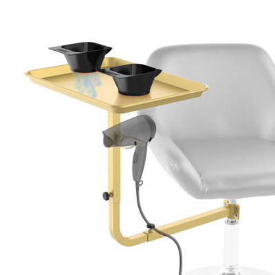 Plateau tournant en métal à 360° pour fauteuil de coiffure ou de massage, à fixer sur le fauteuil.