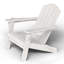 Fauteuil Adirondack pliable surdimensionné en PEHD résistant aux intempéries avec porte-gobelet-1045096339