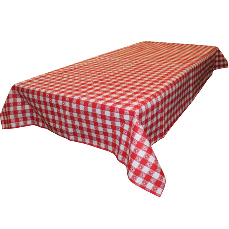 Tavern Checkered Print Tablecloths, 36" Square, Red