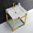 Quadras Ceramic Rectangular Console Bathroom Sink with Overflow-49617705-49610567