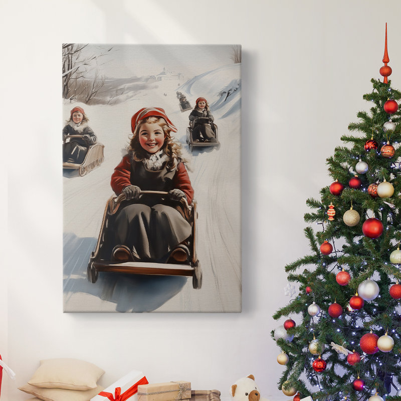Art des Fêtes de Noël - Toile tendue avec châssis - Série 2-CCLII, H 18 po x l 12 po