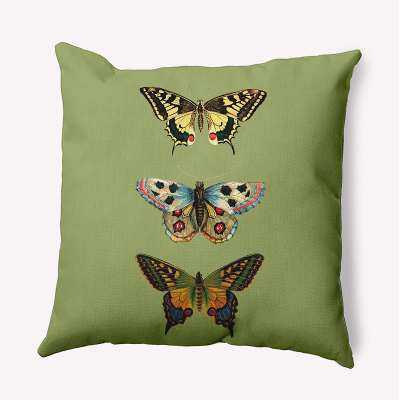 Outdoor Reversible Throw Pillow, 18" x 18", Apple Green