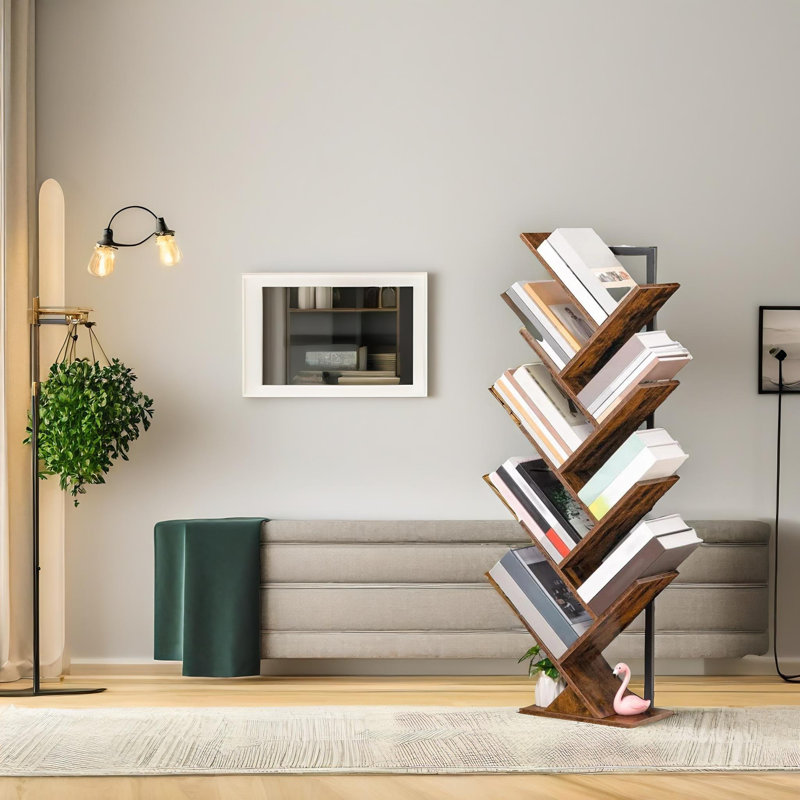 Aleeah 116cm H x 34cm W Tree Bookcase