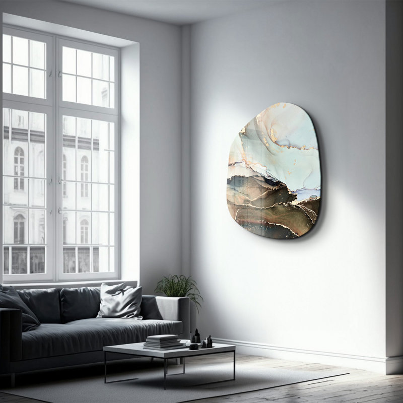 Wall Decor on Tempered Glass, 88" H x 68" W x 0.4" D