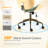 PU Curved Office Chair With Antique Bronze Base-2048463797