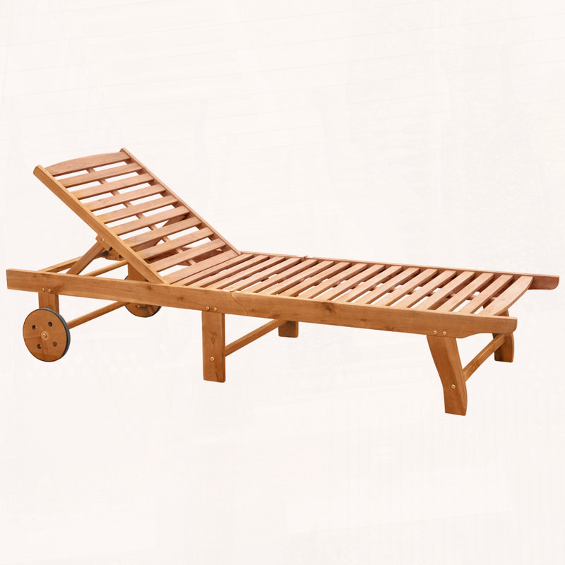 Méridienne inclinable avec roues Outsunny