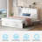 Queen Murphy Bed With Charging Station & Drawer, White-2106037913