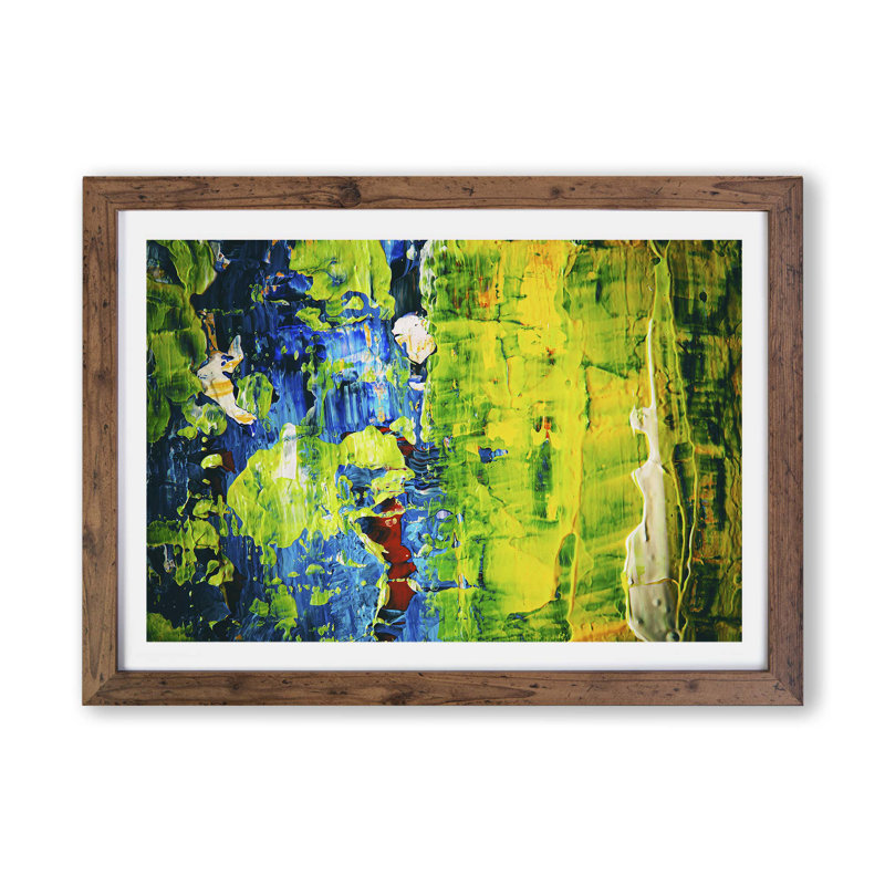 Abstract Vol.63 by S.Johnson - Framed Print, 62cm H x 87cm W x 2cm D, Walnut