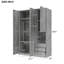 Rangement garde-robe en bois 2 portes pour chambre à coucher-593612458