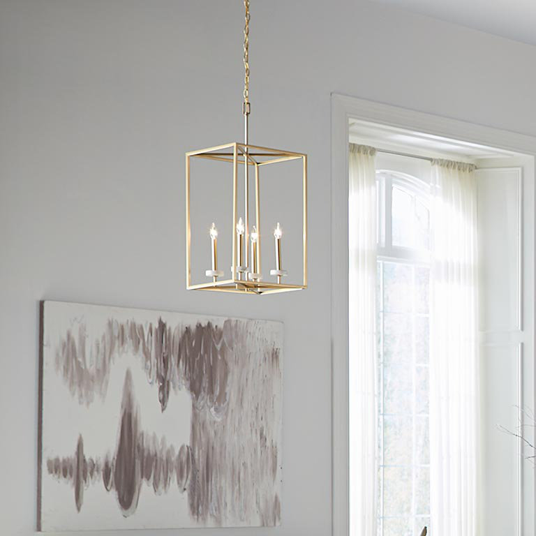 Lustre rectangulaire unique à 4 lumières Perth