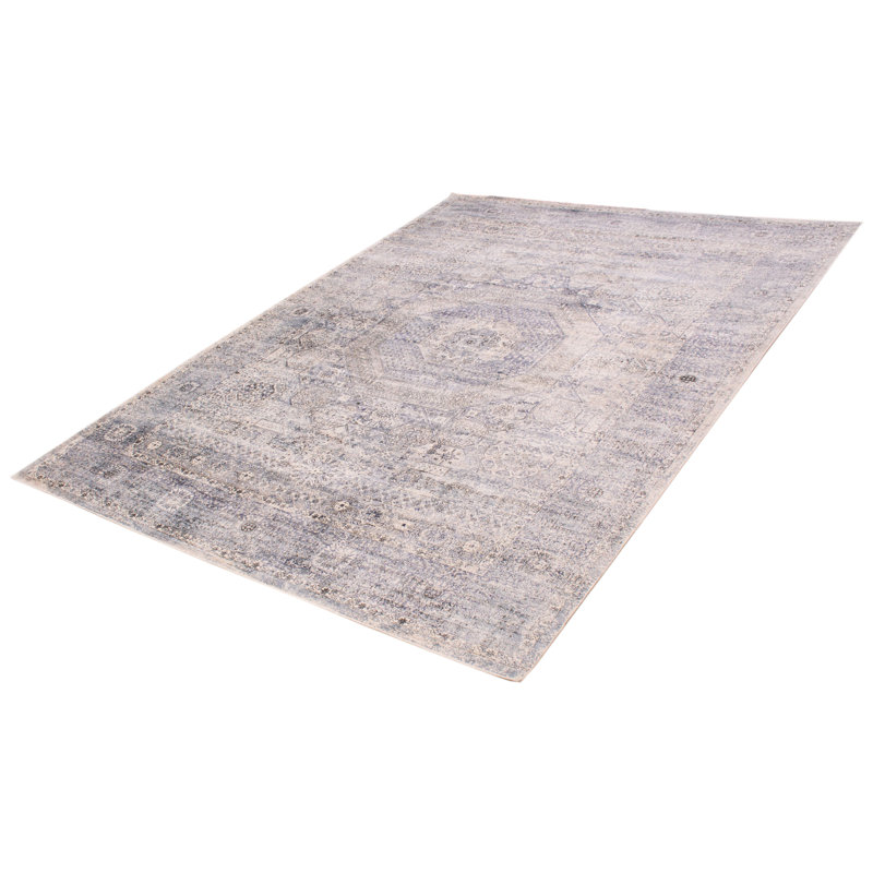 Tapis bleu ardoise unique 9 pi 9 po x 13 pi 10 po New Age