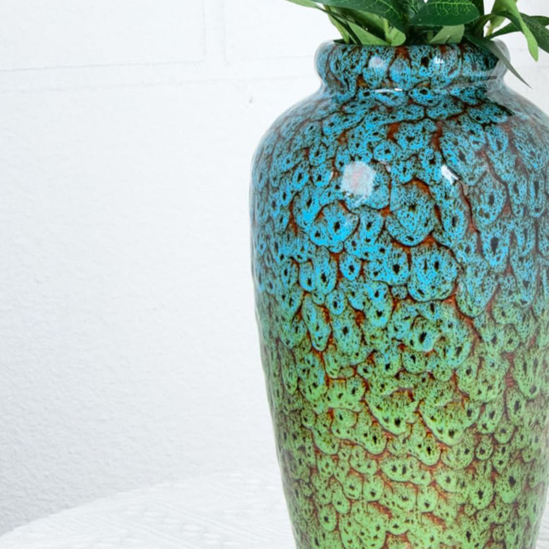 Vase en céramique, Bleu / vert