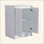Armoire de rangement autoportante pour salle de bain, 2 portes à fermeture douce