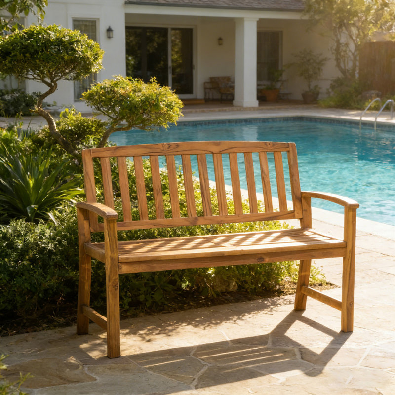 All-Weather Outdoor Bench, Teak