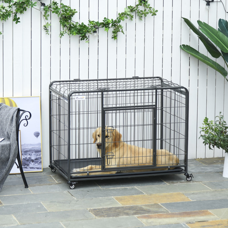 Collapsible Pet Crate with 1 Door, 68.58cm H x 104.14cm W x 69.85cm D