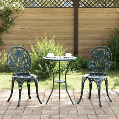 Vidaxl Garden Bistro Set 3 Pcs Aluminium